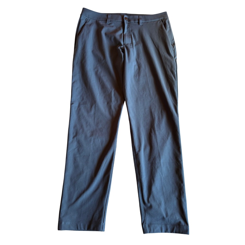 Lululemon ABC Slim-Fit 5 Pocket Pant 33x28 Warpstreme Short Blue EUC